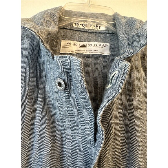 COVERALLS SIZE 46 RG Fisher Strip Red Kap USA 100% Cotton - Picture 5 of 11